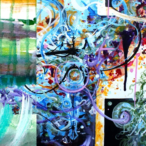 7.26.16 > A Voice Floating. Landing. > Acrylic Painting > NOT AVAILABLE FOR PURCHASE