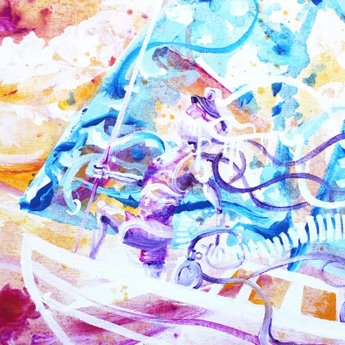 8.7.16 > Passenger One > Acrylic Painting on canvas > NOT AVAILABLE FOR PURCHASE