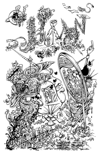 2.23.17 > We The > 11x17 inch Pen Drawing on paper > CLICK IMAGE TO PURCHASE