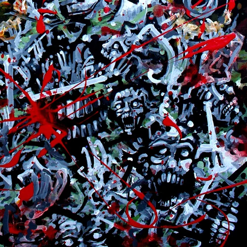 3.27.17 > Bite > Acrylic Painting on wood > NOT AVAILABLE FOR PURCHASE