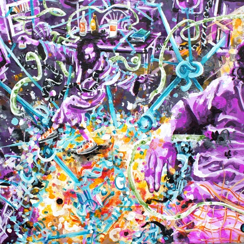 4.20.17 > A Room Tied Together > Acrylic Painting > NOT AVAILABLE FOR PURCHASE