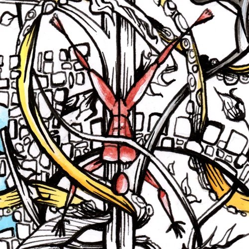 7.19.17 > Pen and Watercolor on paper > CLICK IMAGE TO PURCHASE