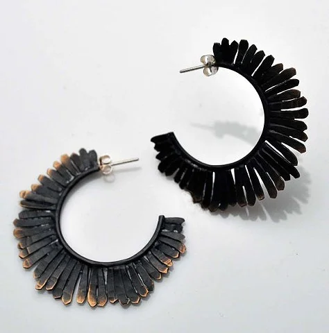 SW06-Single Feathered Earrings