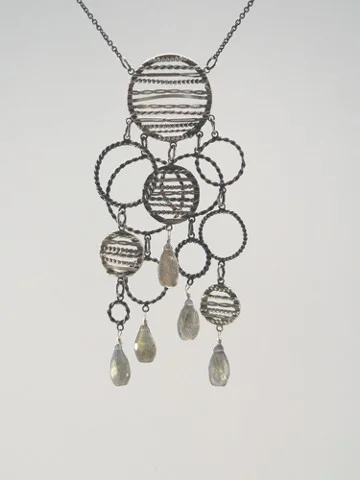 F04- Filigree and Labradorite Necklace