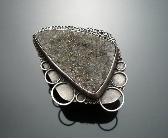 Granite with pyrite Ring