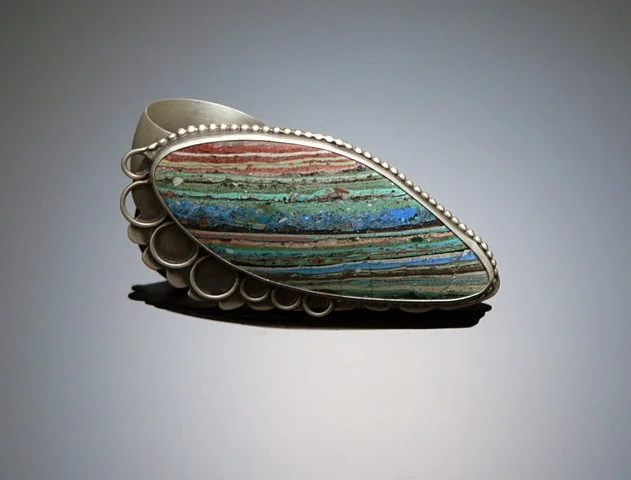 Rainbow Calsilica Ring