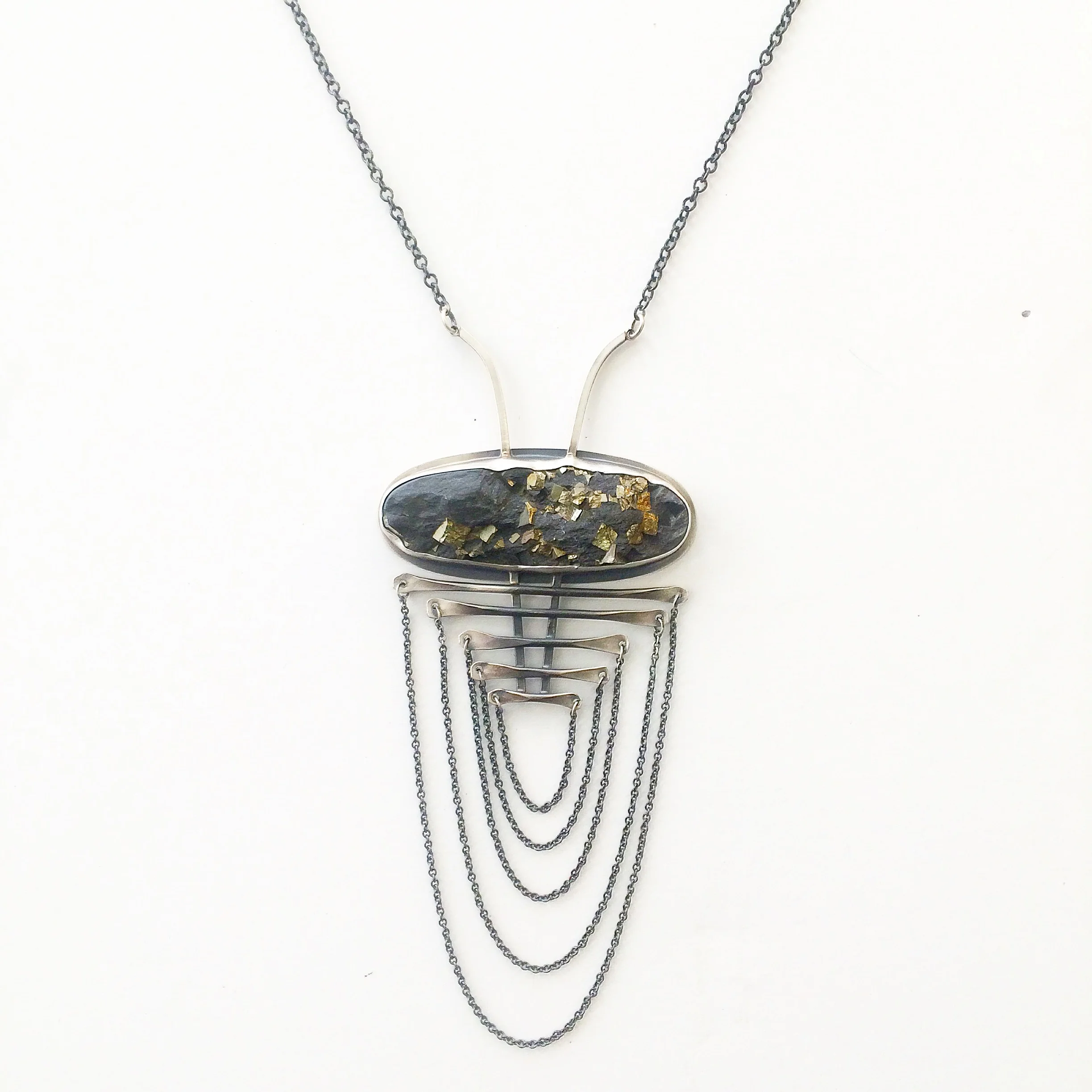 Pyrite in Schist Necklace