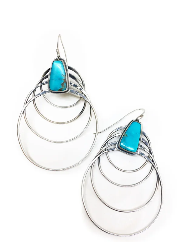 Ring earrings with Turquoise 