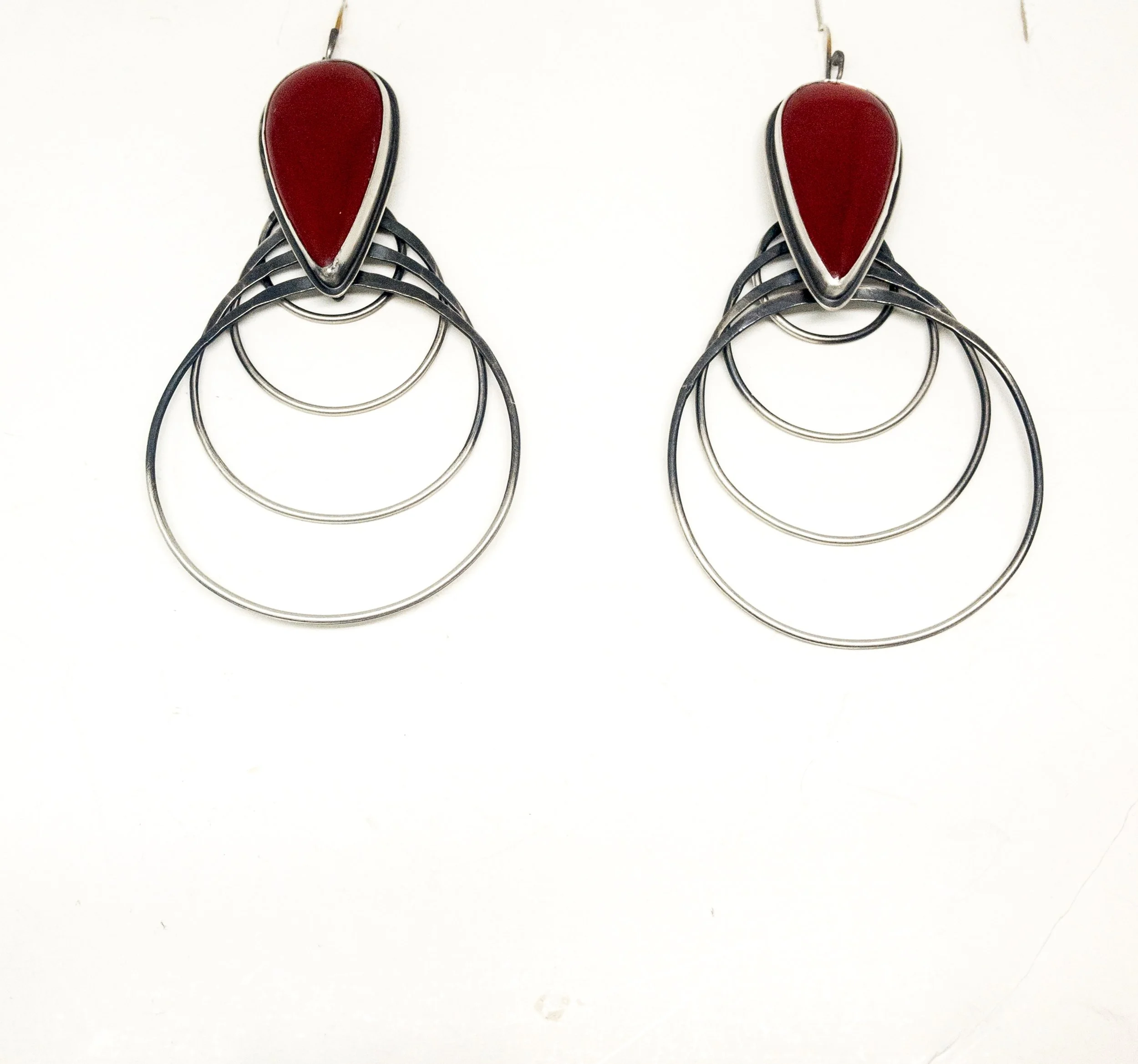 Carnelian Ring Earrings
