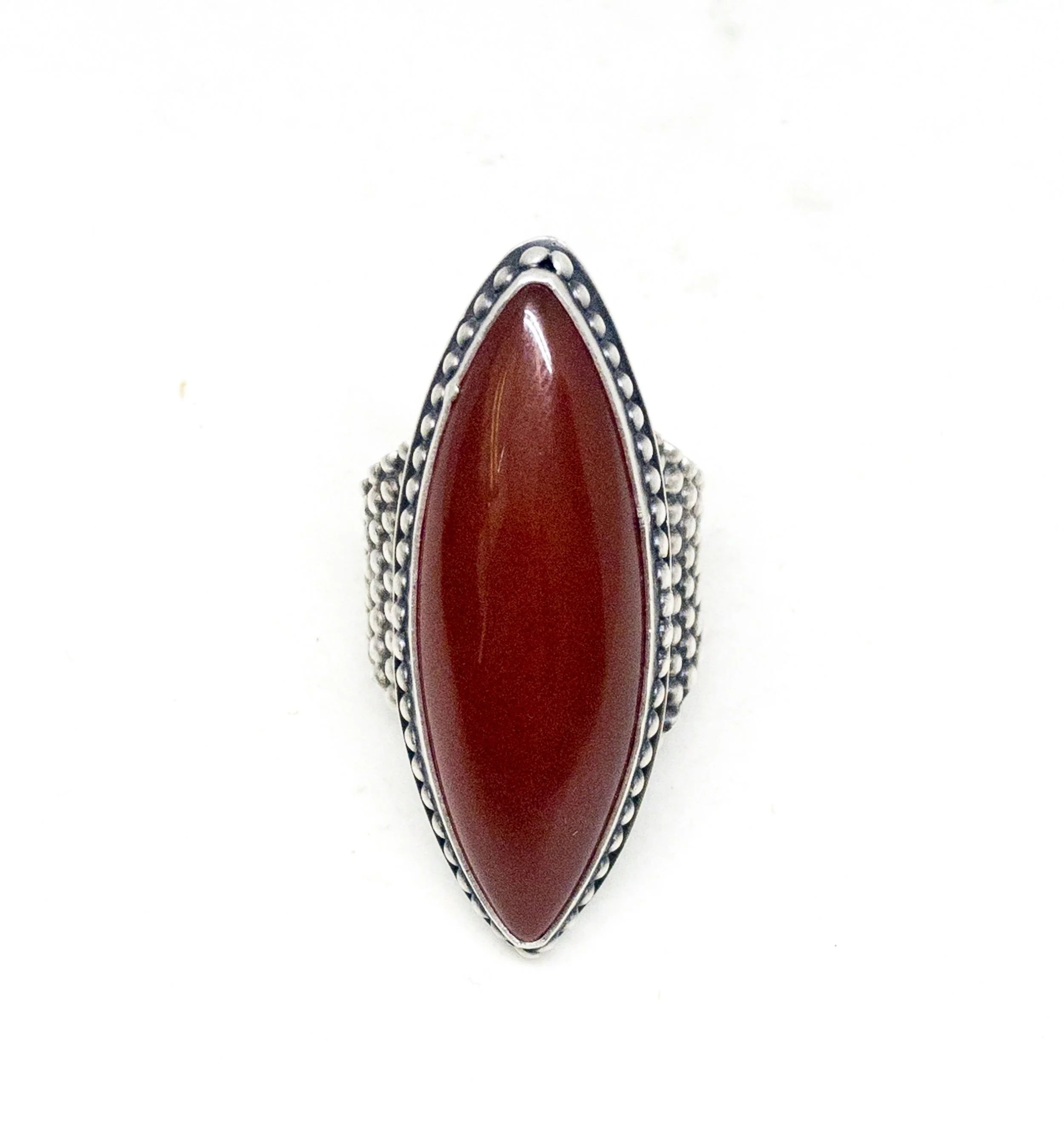 Carnelian Bead Ring
