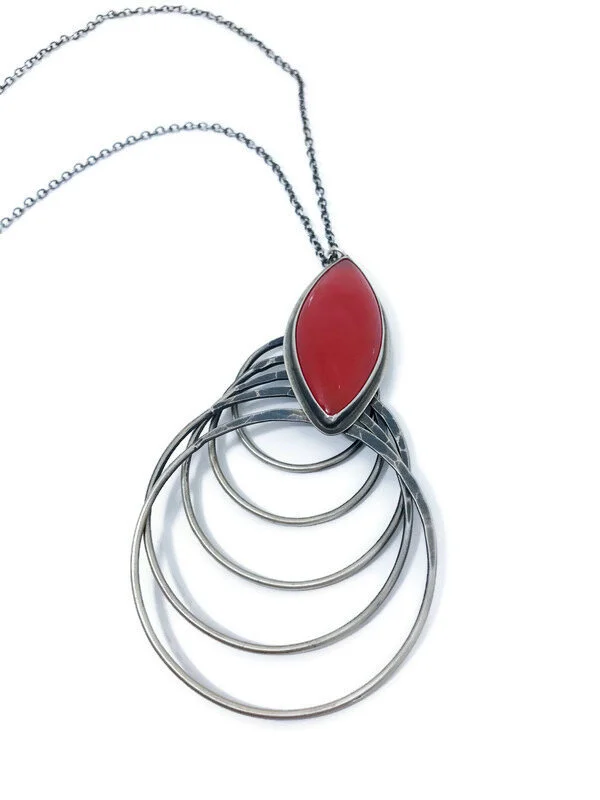 Carnelian Ring Necklace