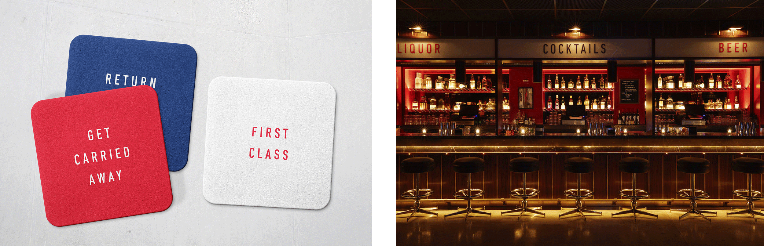 Inspired by the classic visual language of the Post Office and it’s iconic red, white, and blues, we stamped this lively Wall Street bar with vintage style to counterbalance its modern speakeasy inspiration. Enjoy every cocktail as though it were a love letter written just for you.