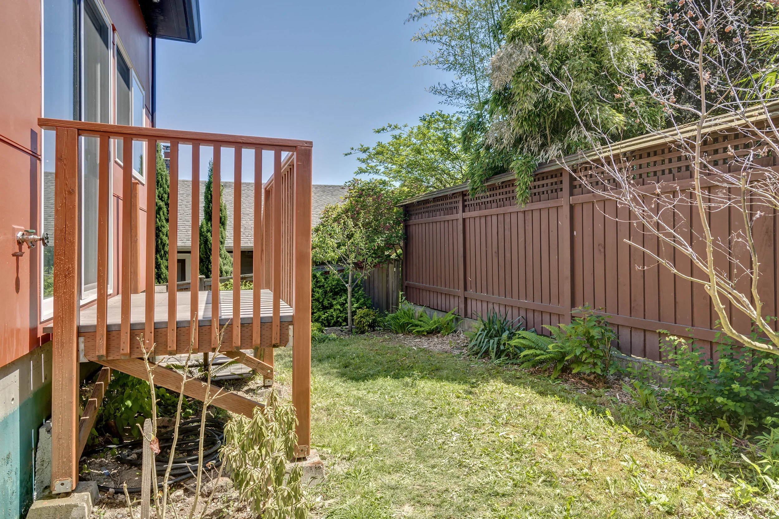 Private back yard space.