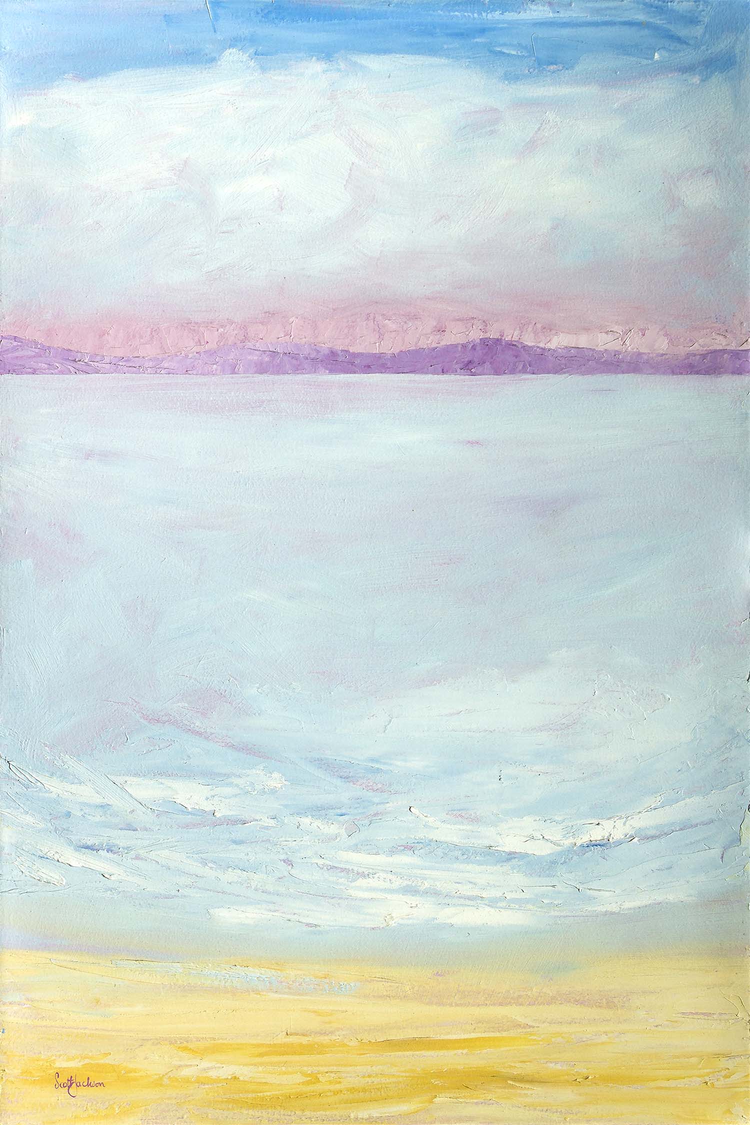 This painting was done as part of a theme..... light colours and easy to look at ...representing the changing light and atmosphere of various lake areas I have visited.... Title " Earths Light- A lovers Touch" , oil on board, ref 0332, 90 cm x 60 cm, $790 AUD