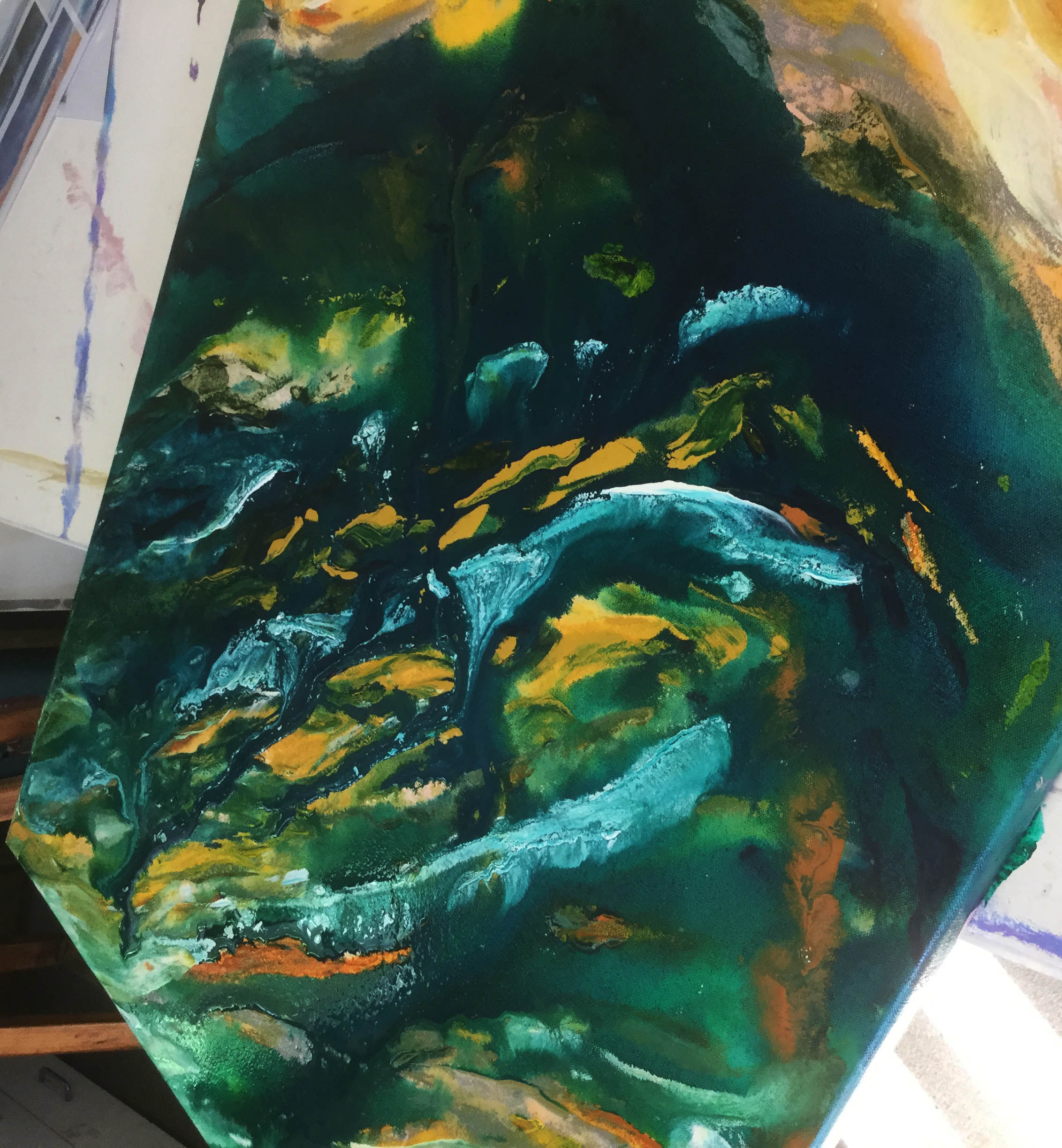 Nice and Fluid !!….inks and acrylic….