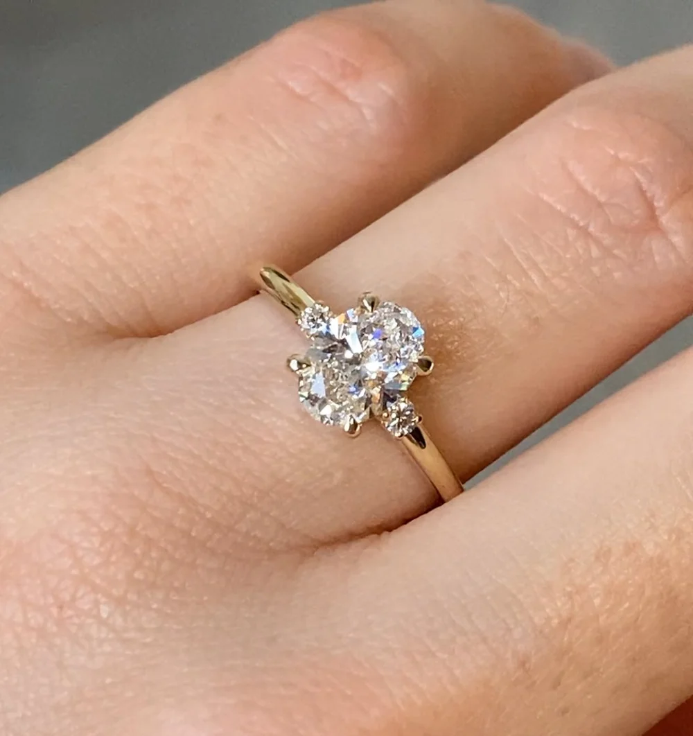 Custom Oval Diamond Ring Payment 2/2 — EMI GRANNIS