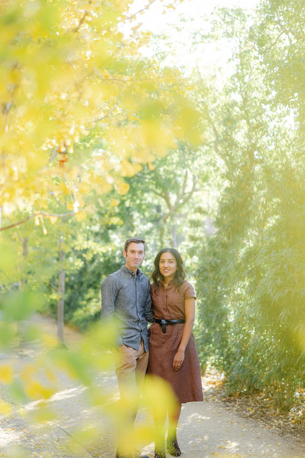 Fall: Corey and Uzma, Stanford Campus
