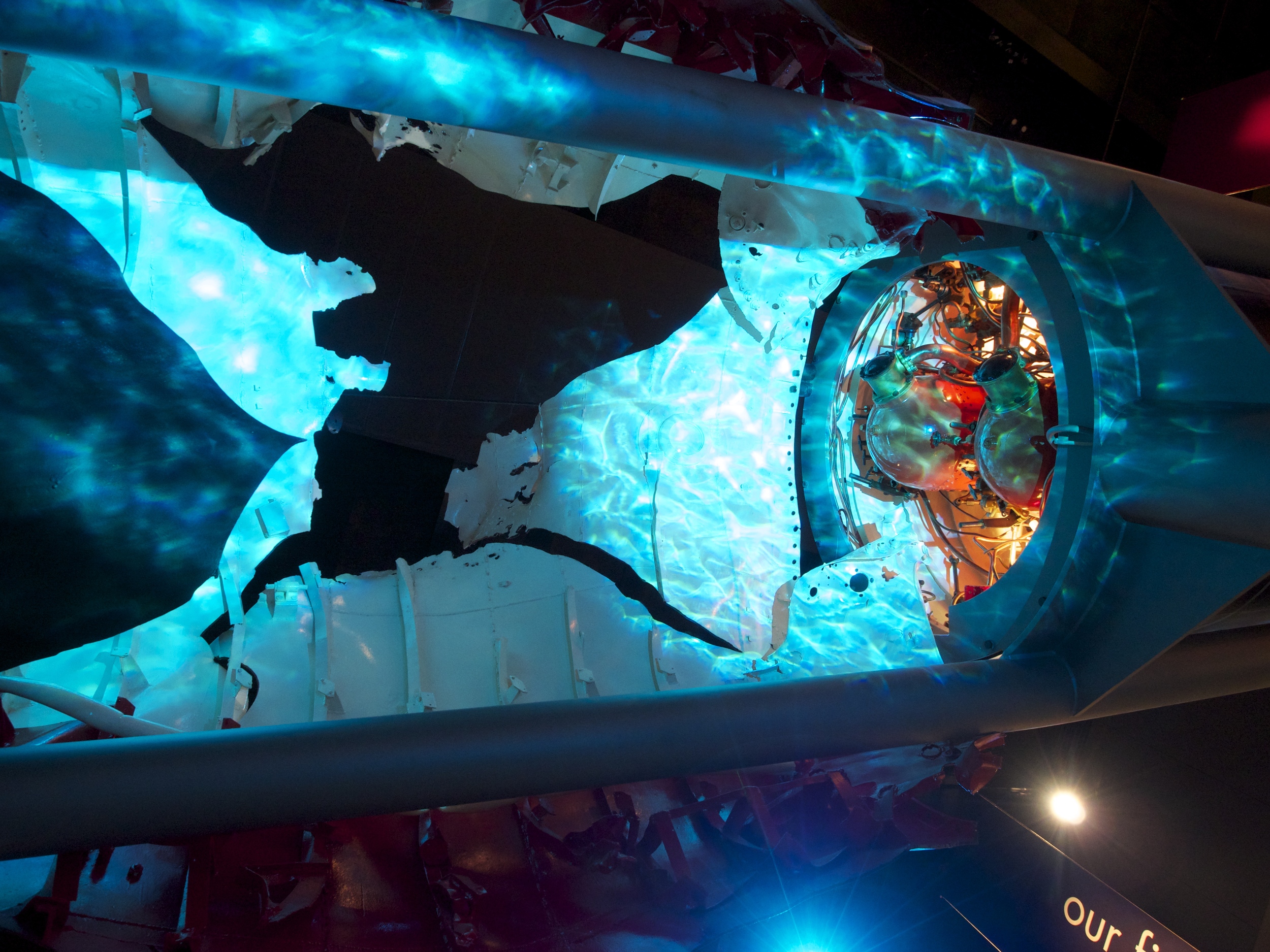 View beneath a midget submarine that attacked Sydney Harbour in 1942