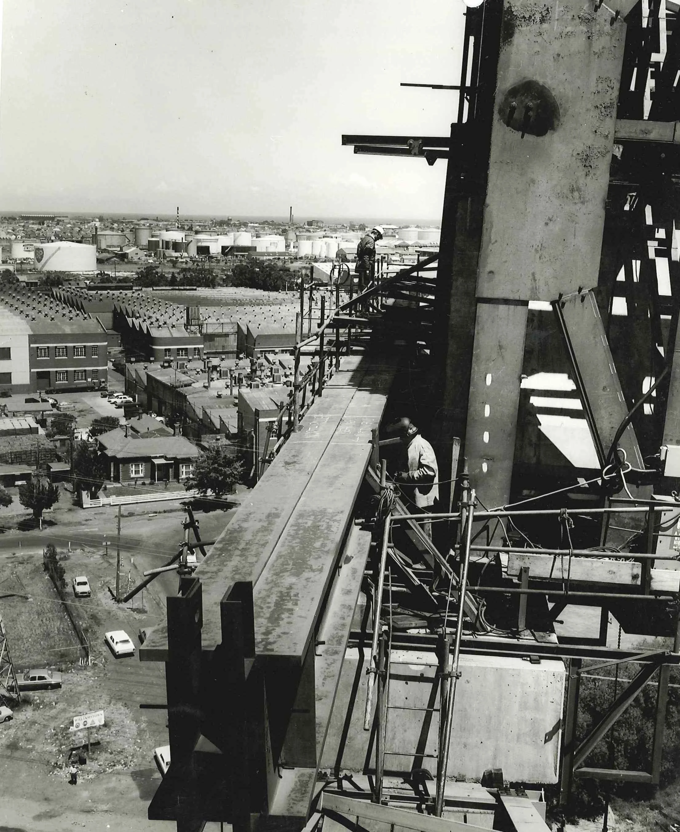 View from the West Gate Bridge prior to collapse