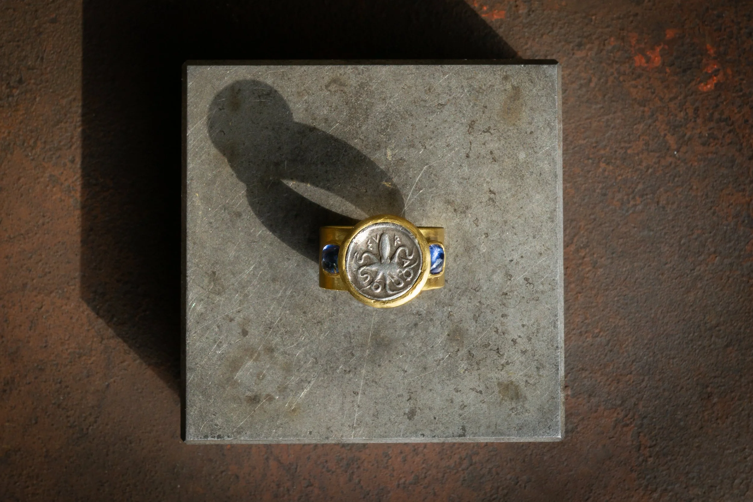 Nerithe Ring in sunlight casting shadow.