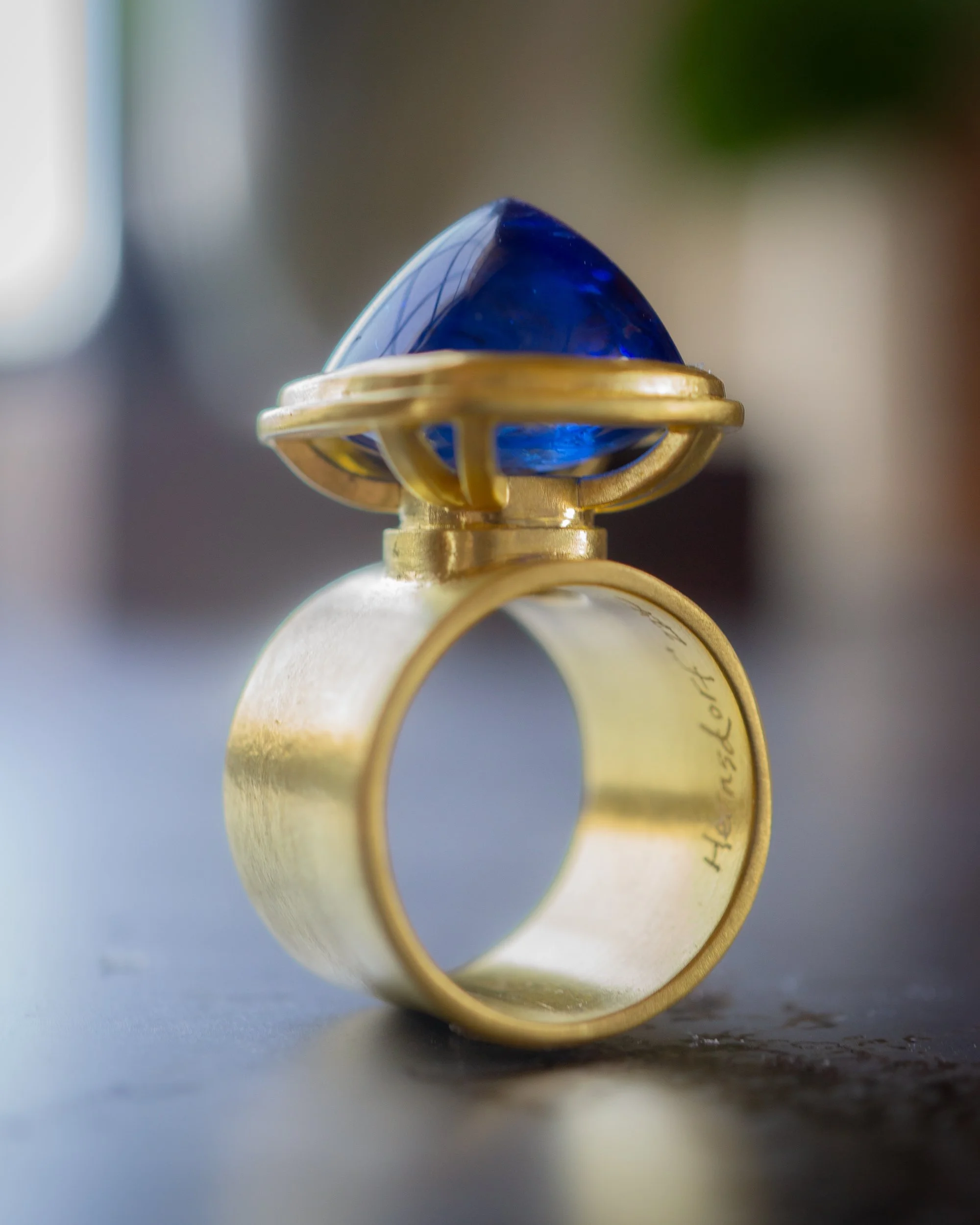 Apollo Ring full view, showing signature inside band.