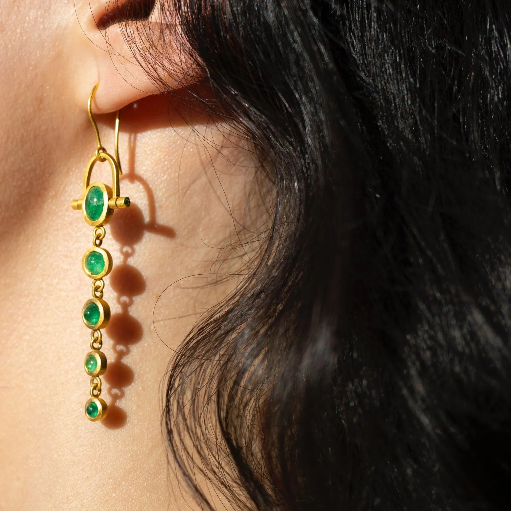 Emerald Drop Earrings