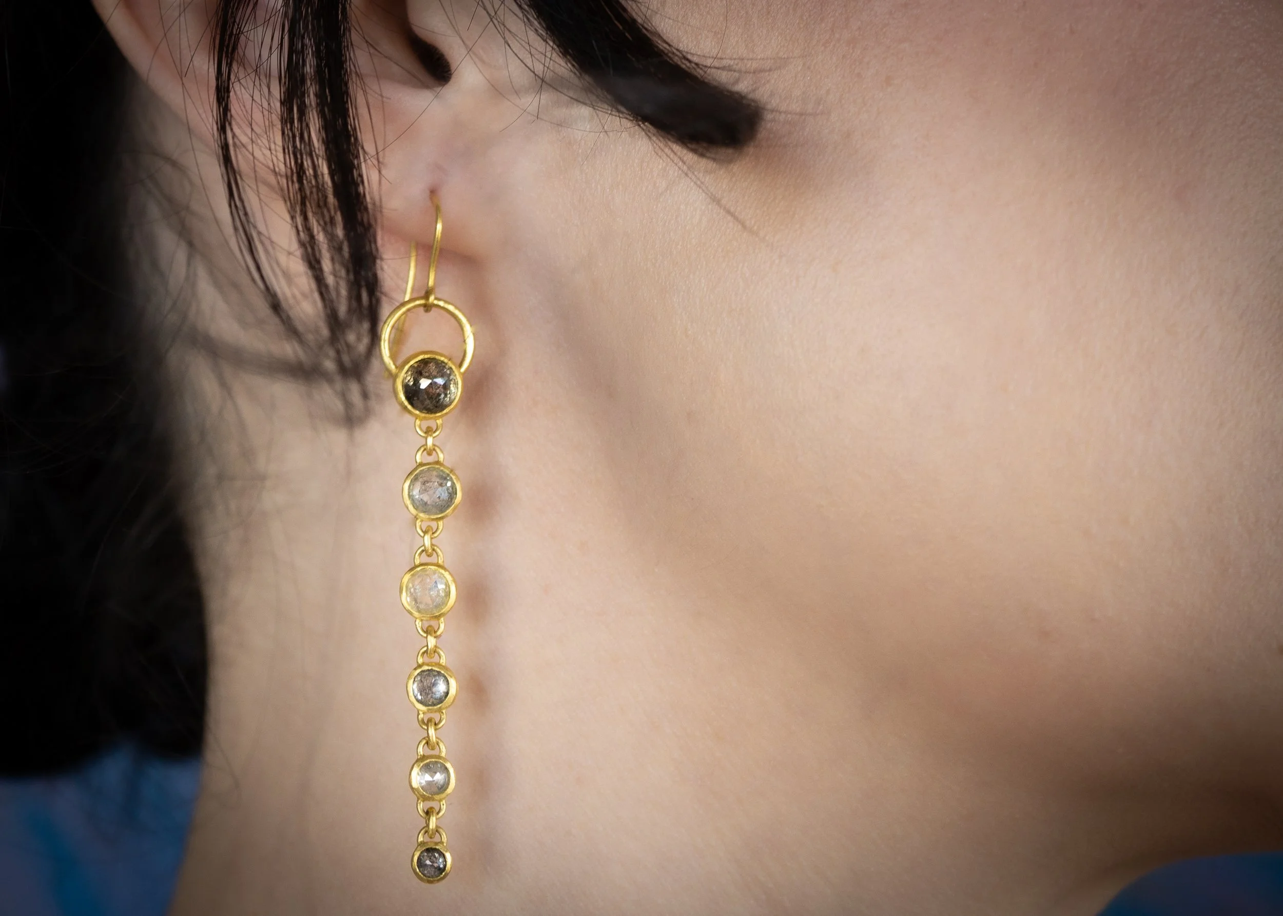 Dusk Earring on the body, right earring.