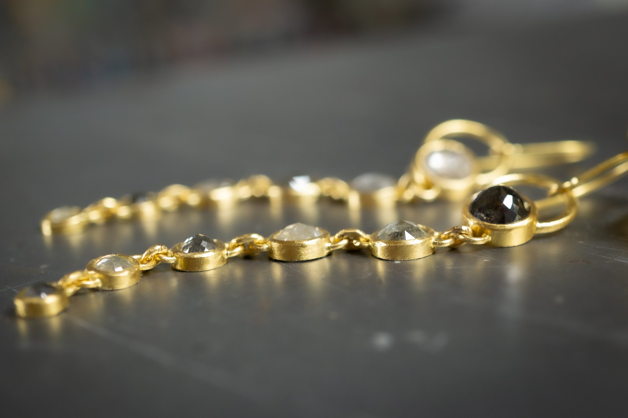 Dusk Earrings profile view.