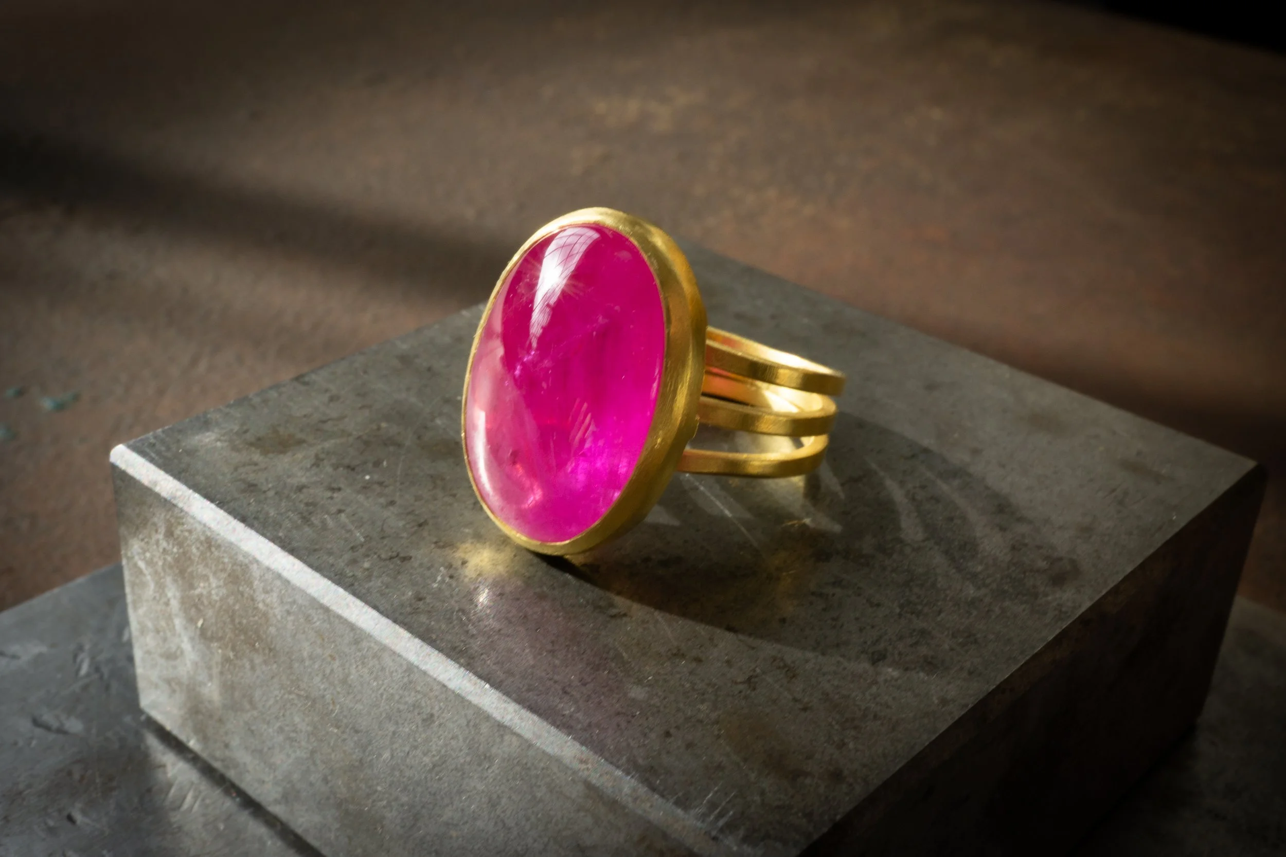 The Anahata Ring in sunlight.