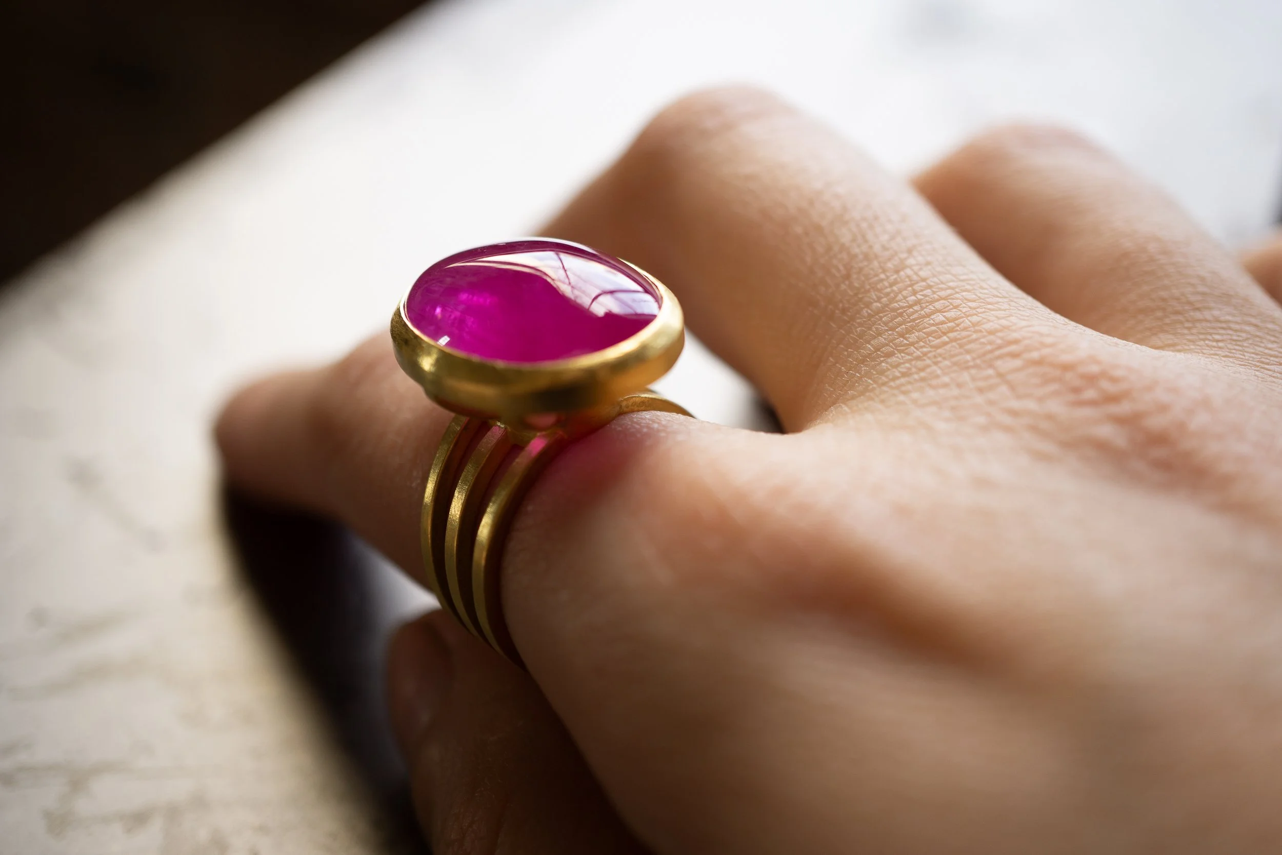 The Anahata Ring on the body.