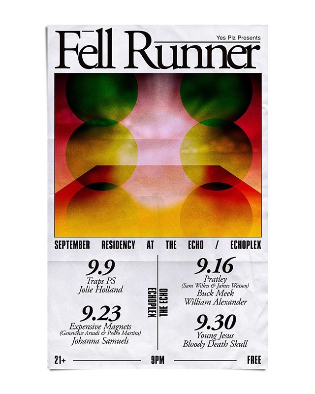 @fellrunnermusic residency at @theechola starts Sept 9th and continues every following Monday in September! Some of our favorite artists will be playing sets each night. It&rsquo;s free. All good things. I&rsquo;d love to see you. #fellrunnerechoresi