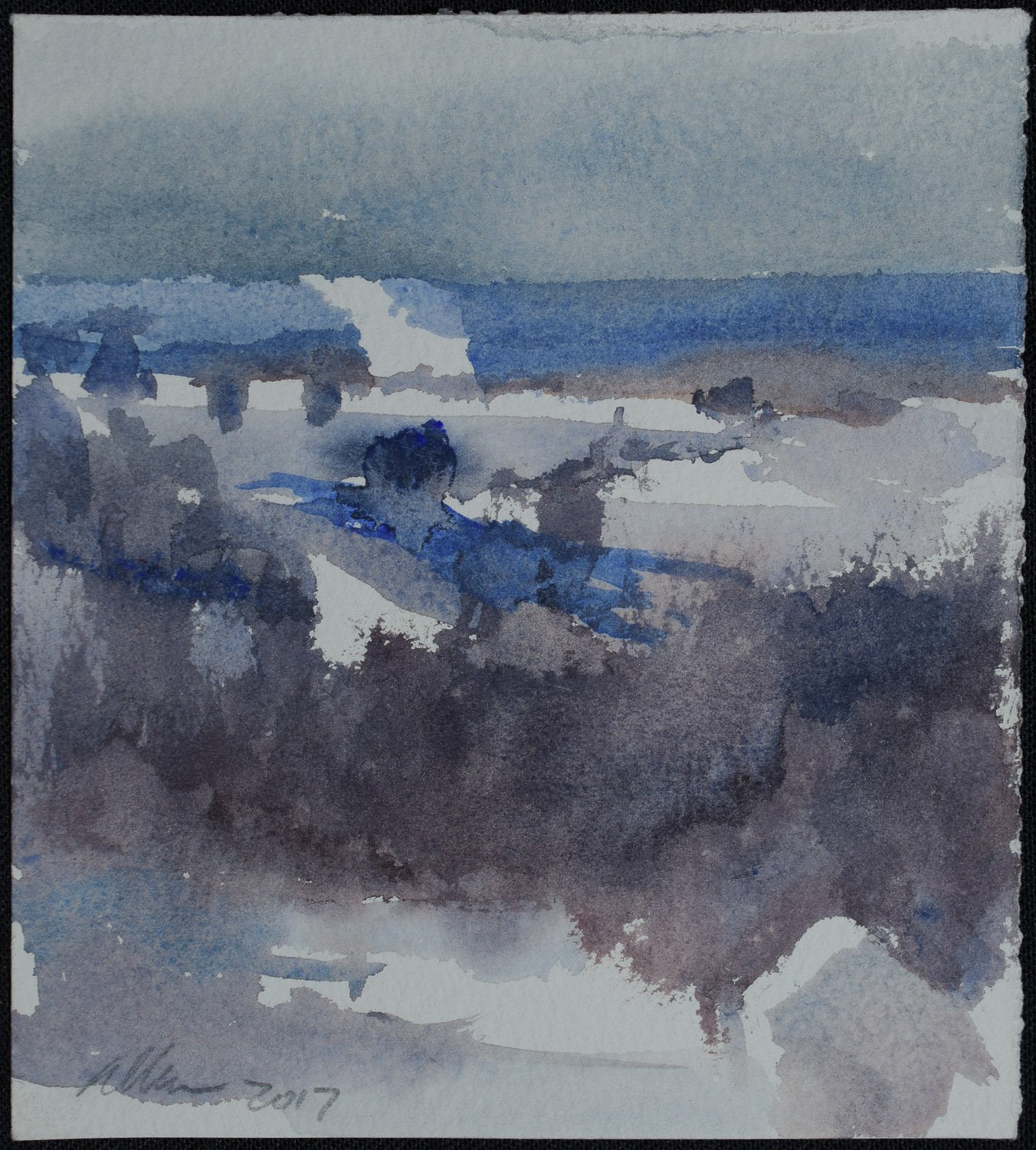 Michael Allen, Millbach February 9 2017, 2017, watercolor on paper, 5.5 x 5 inches_W.jpg