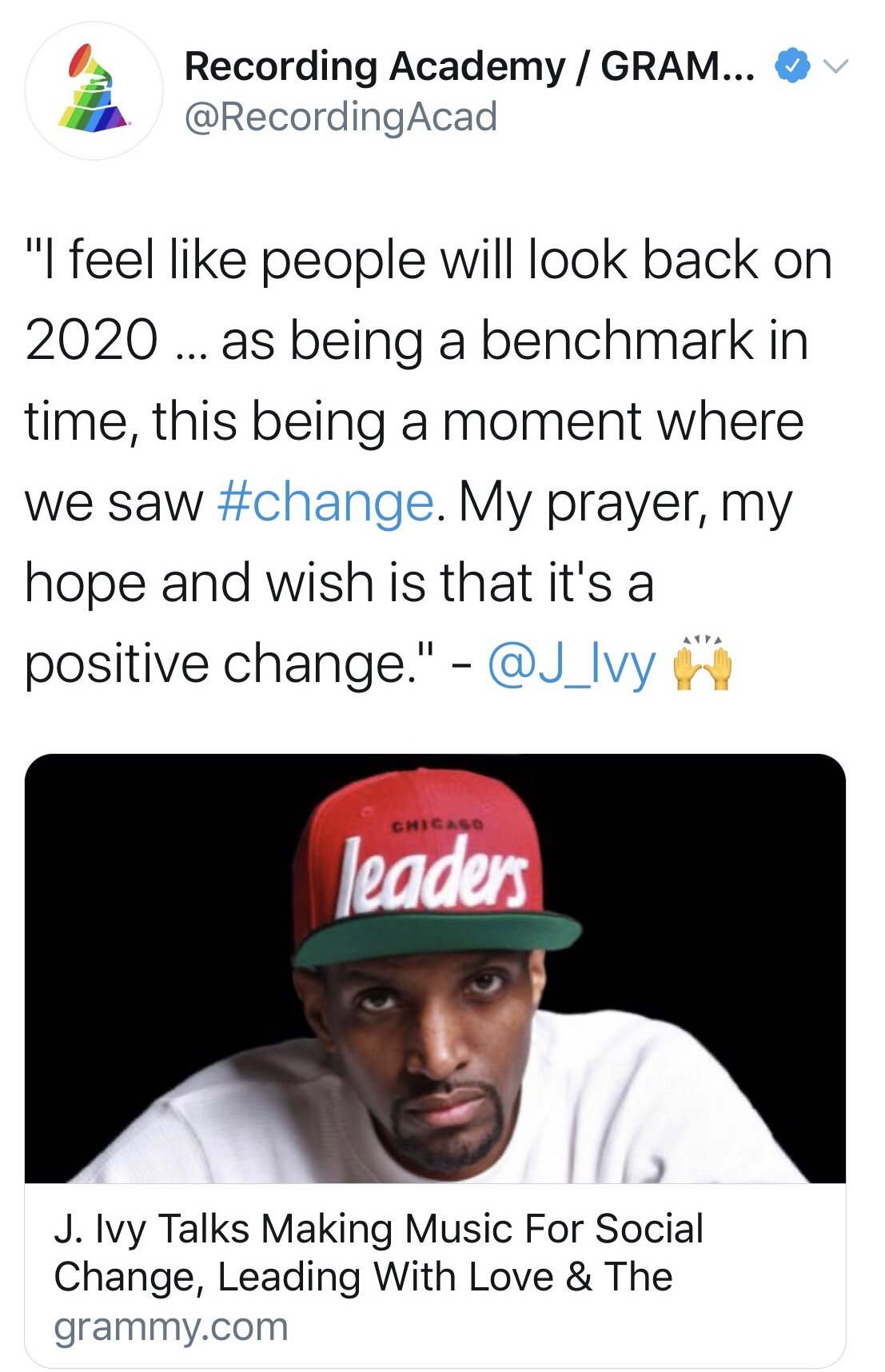 J. Ivy on grammy.com poet
