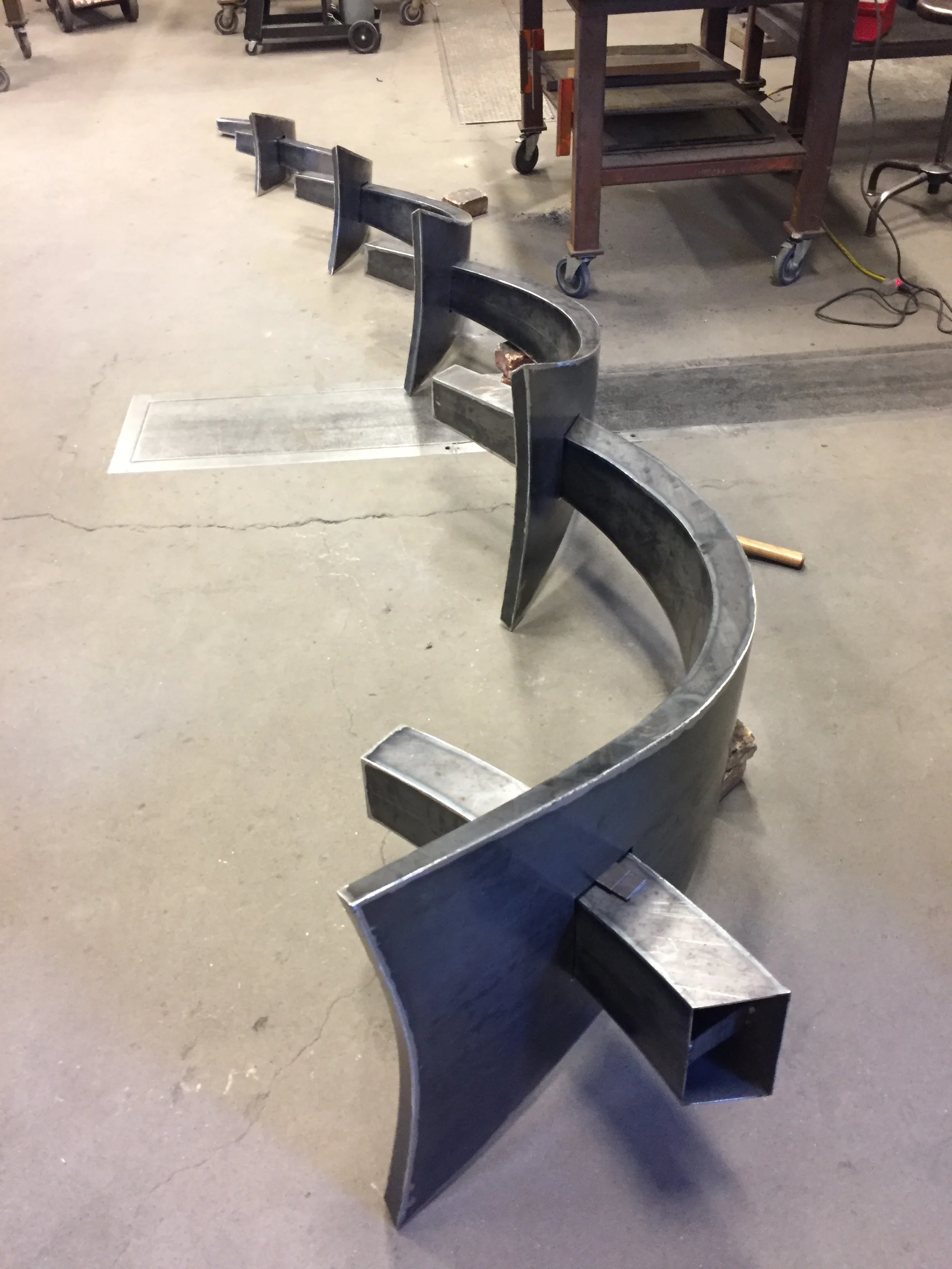 Confirming the awn tenon fit with mortises