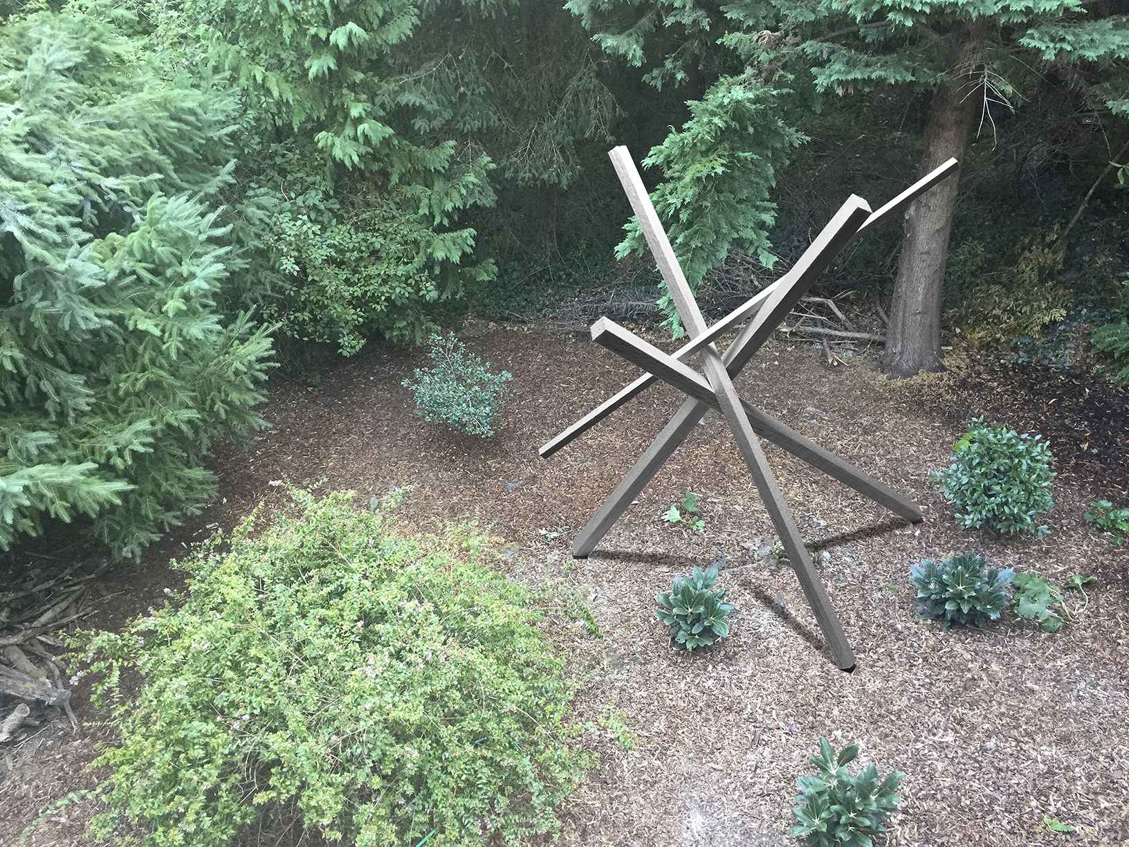 Digital composite of maquette into installation site