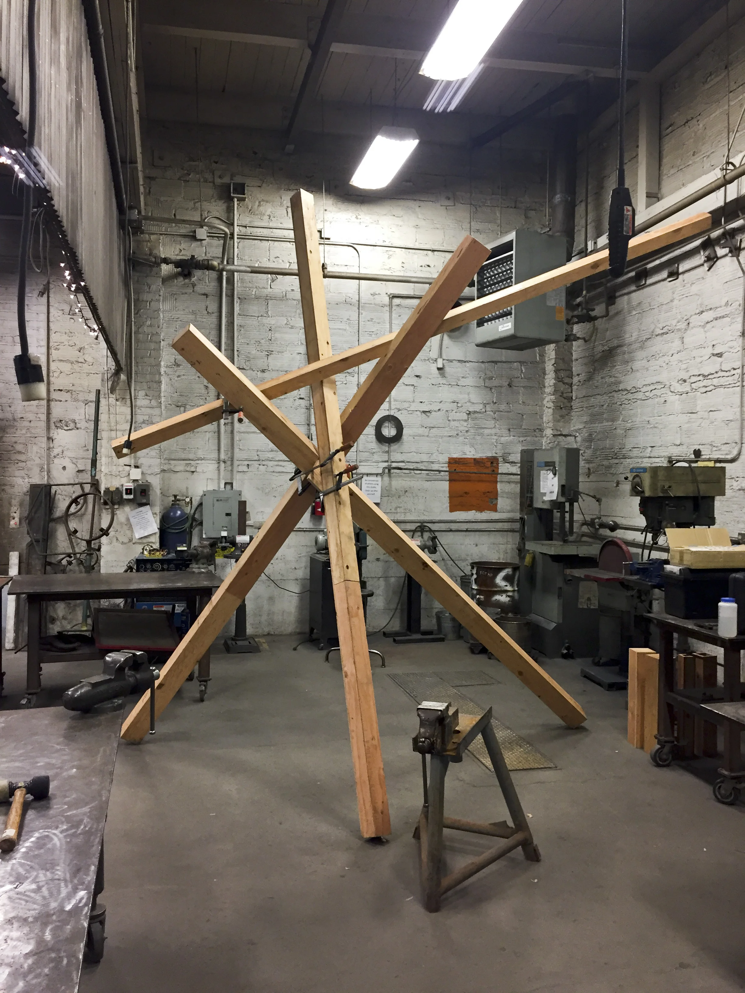 Mock-up in studio for joinery layout