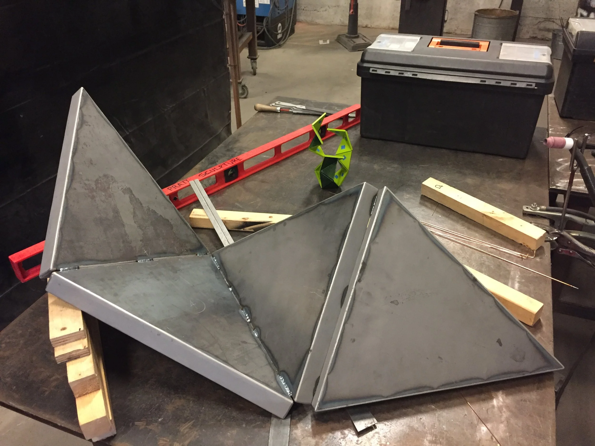 Tack-welding fractals into "quads"