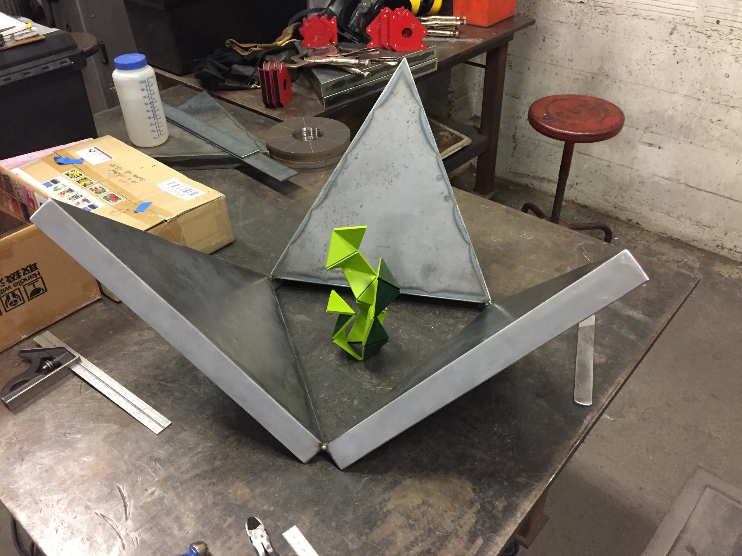 Ready to start weld-up of "fractal" tendrils