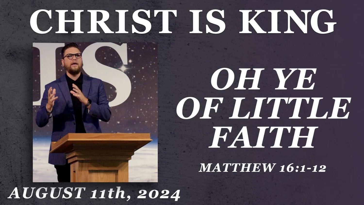 Oh Ye Of Little Faith