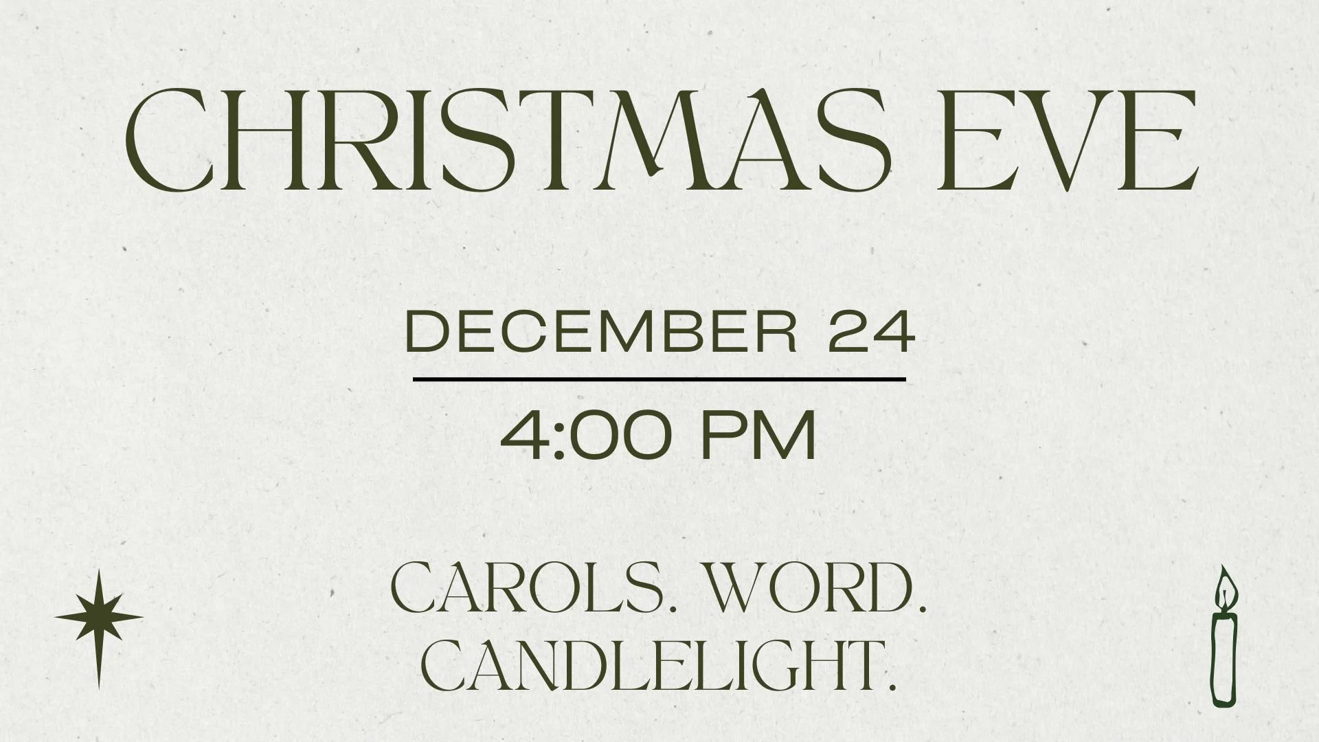 Christmas Eve Service 