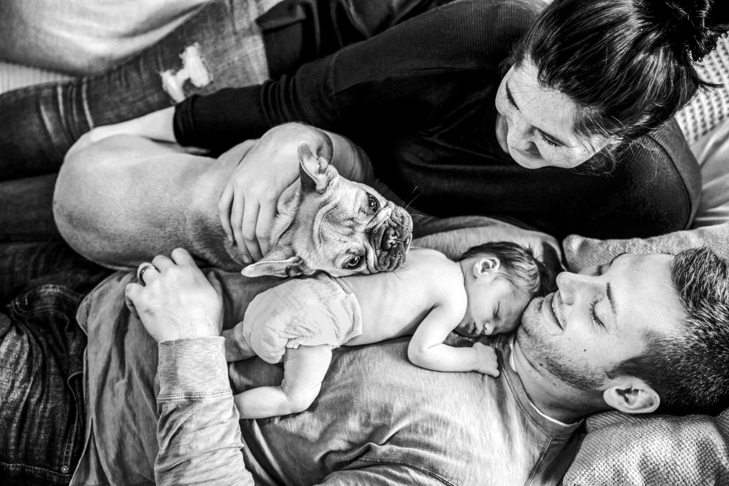 Newborn photo session in Grand Blanc by Pop Mod Photo photographers Ryan Garza and Courtney Simpson