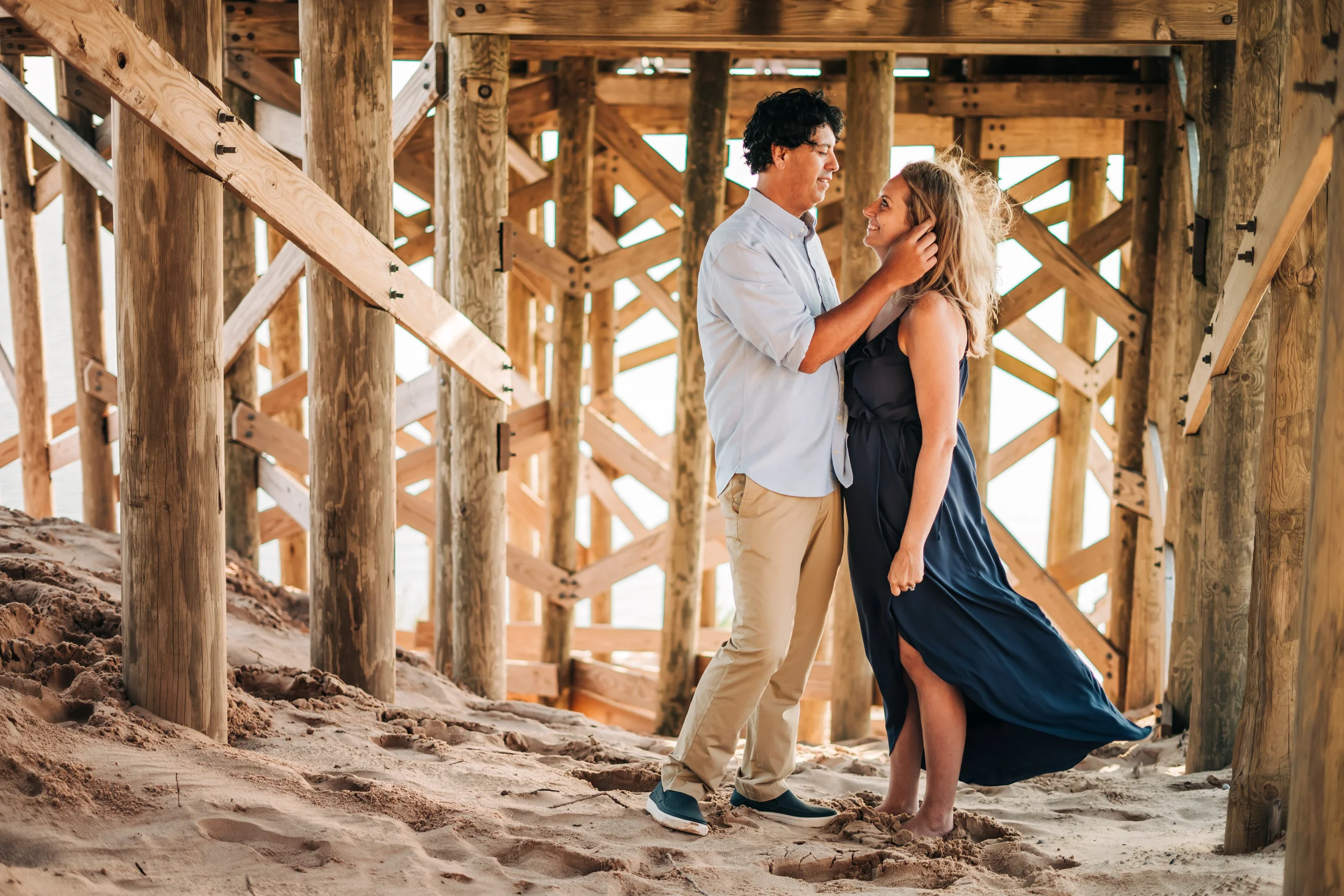  Sleeping Bear Sand Dunes Michigan summer engagement session by Pop Mod Photo photographers Ryan Garza and Courtney Simpson in Empire, Michigan. 