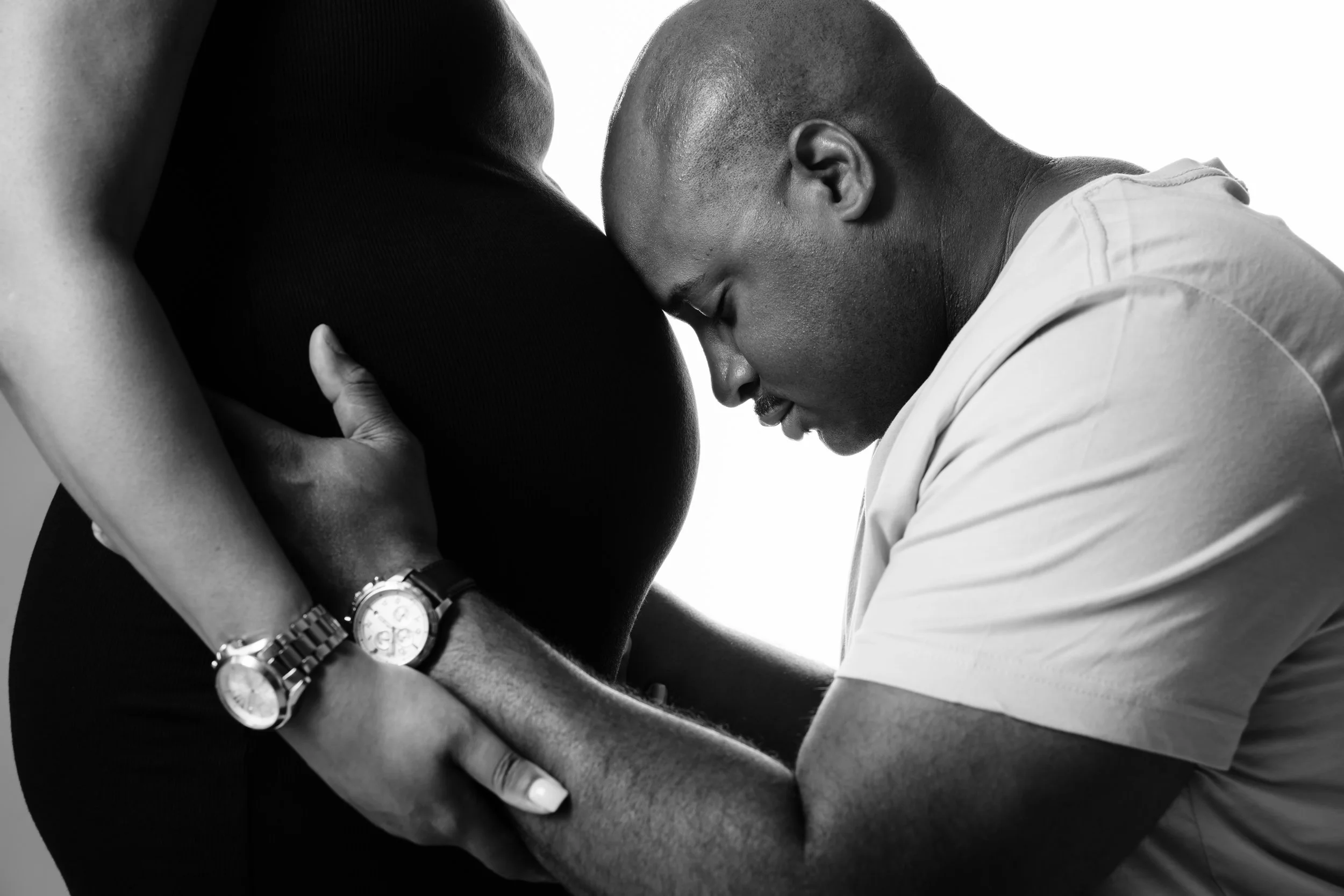  In-studio Maternity session by Pop Mod Photo photographers Ryan Garza and Courtney Simpson in Flint, Michigan. 