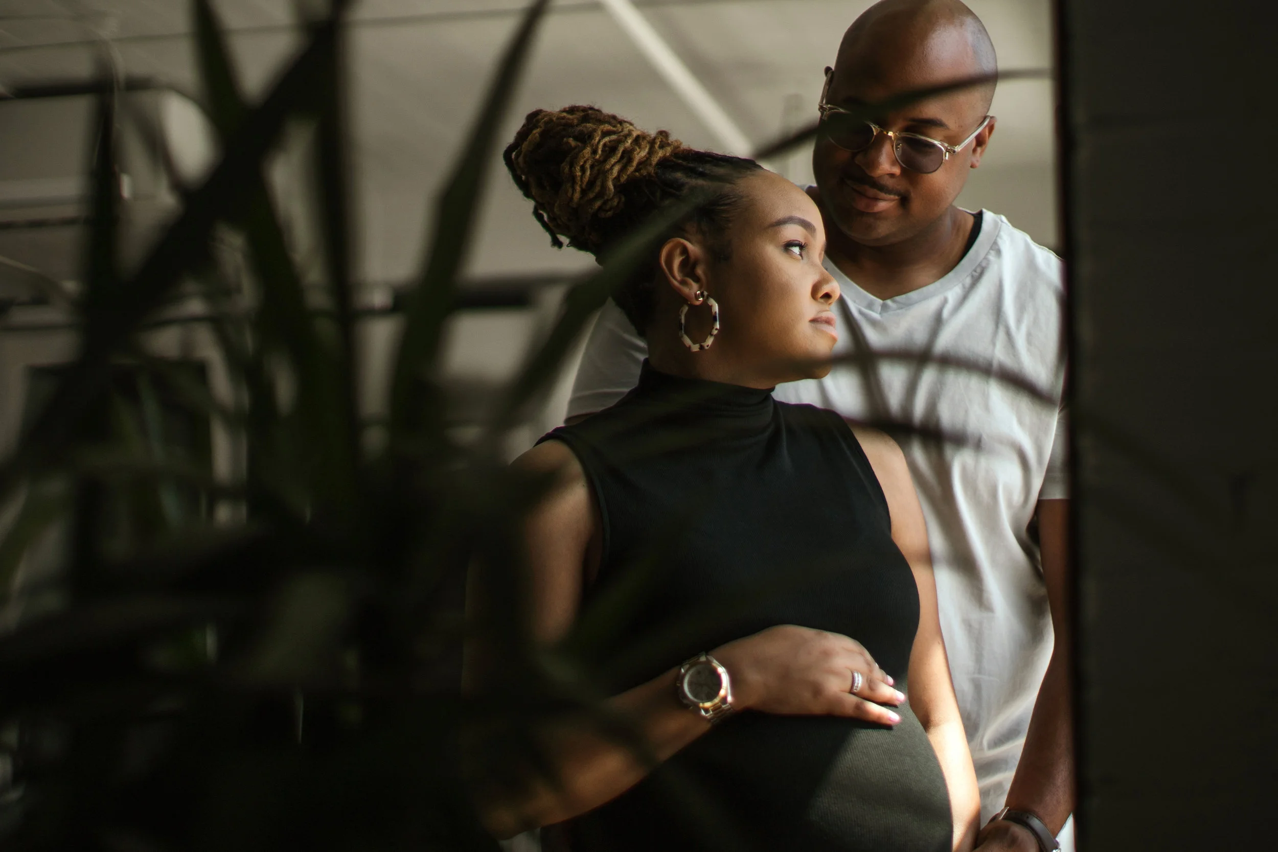  In-studio Maternity session by Pop Mod Photo photographers Ryan Garza and Courtney Simpson in Flint, Michigan. 