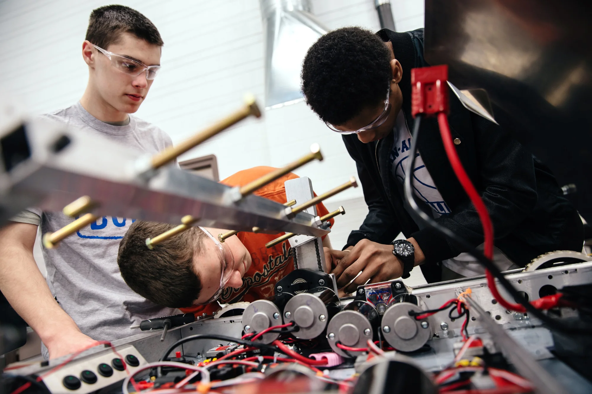  Teams prepare their robots for the Kettering FIRST Robotics at Kettering University in Flint by Pop Mod Photo photographer Ryan Garza. 