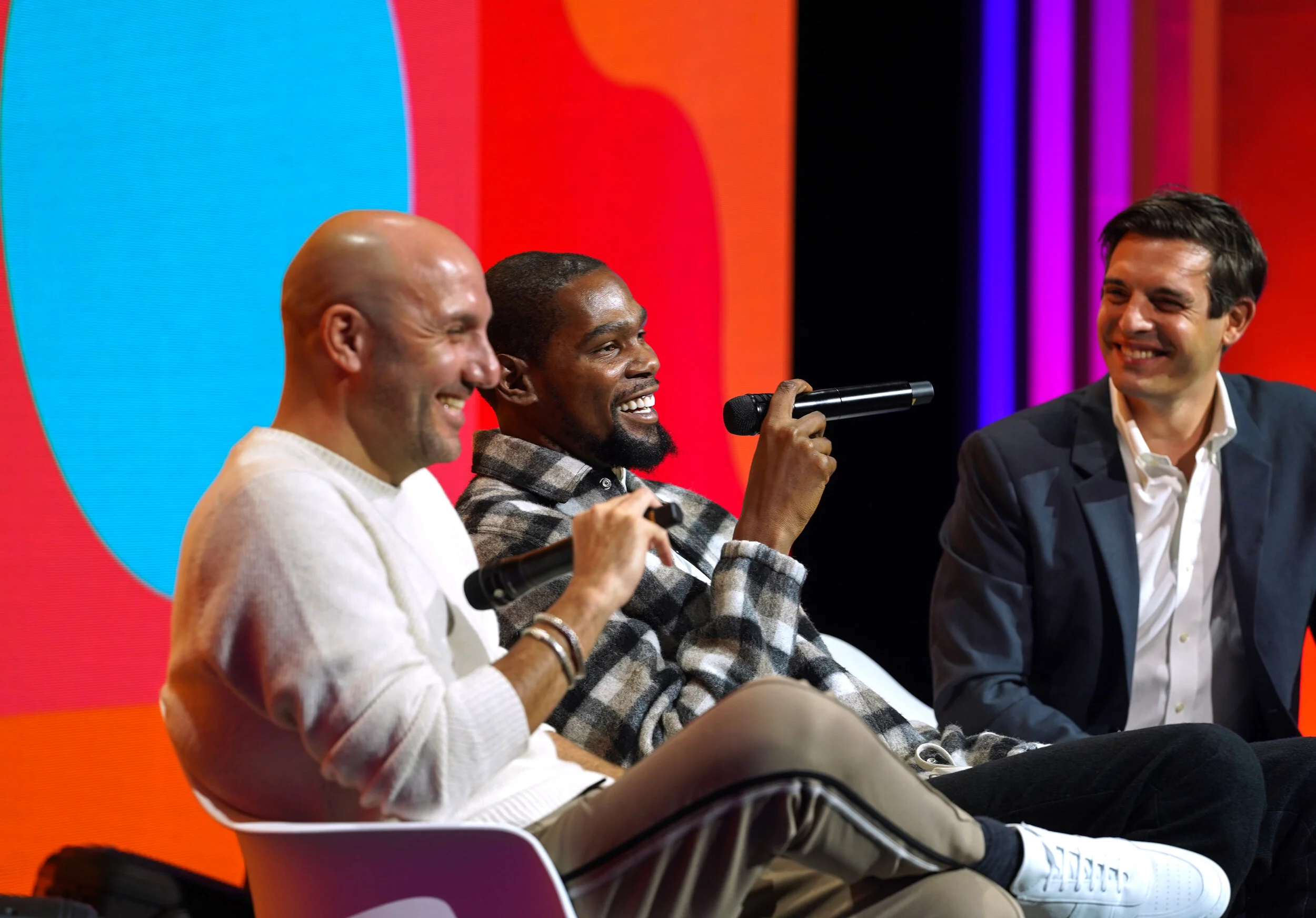  Brooklyn Nets power forward Kevin Durant speaks on stage during the Forbes 30 Under 30 summit at the Masonic Temple in Detroit, Michigan. 
