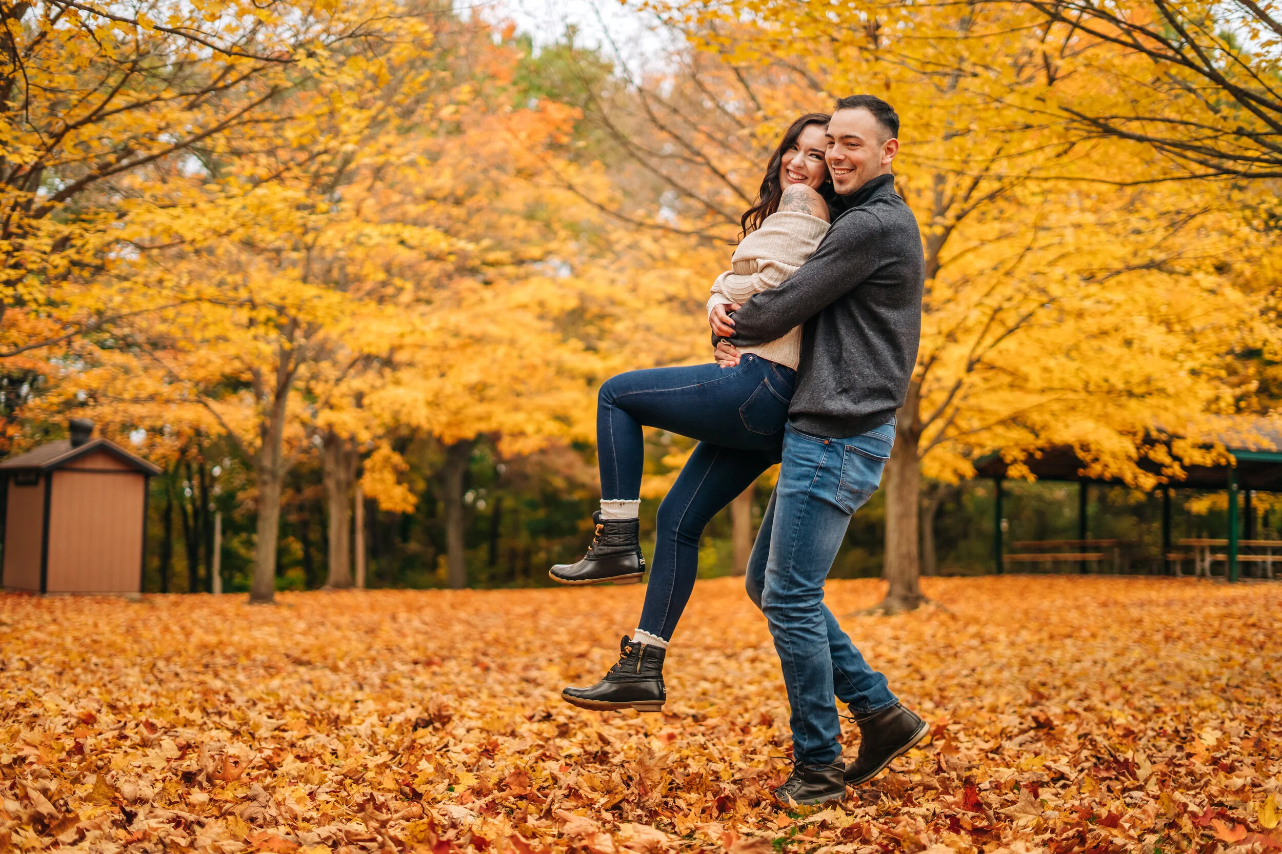  Seven Lakes State Park fall engagement photo session at Seven Lakes State Park in Holly by Pop Mod Photo photographers Ryan Garza and Courtney Simpson 