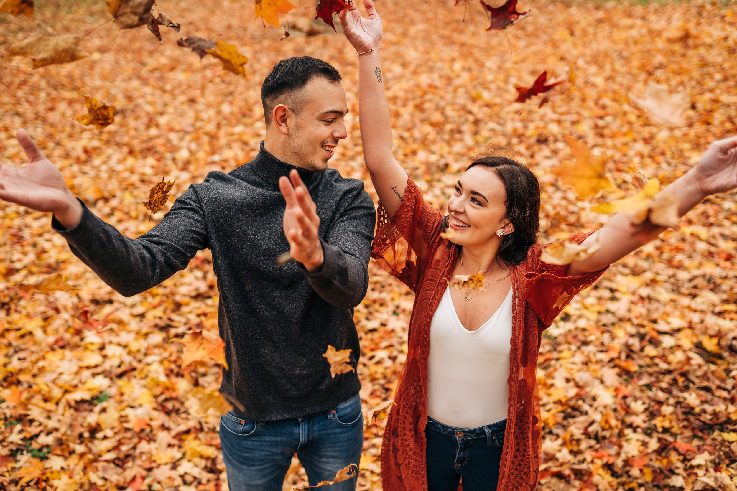  Seven Lakes State Park fall engagement photo session at Seven Lakes State Park in Holly by Pop Mod Photo photographers Ryan Garza and Courtney Simpson 