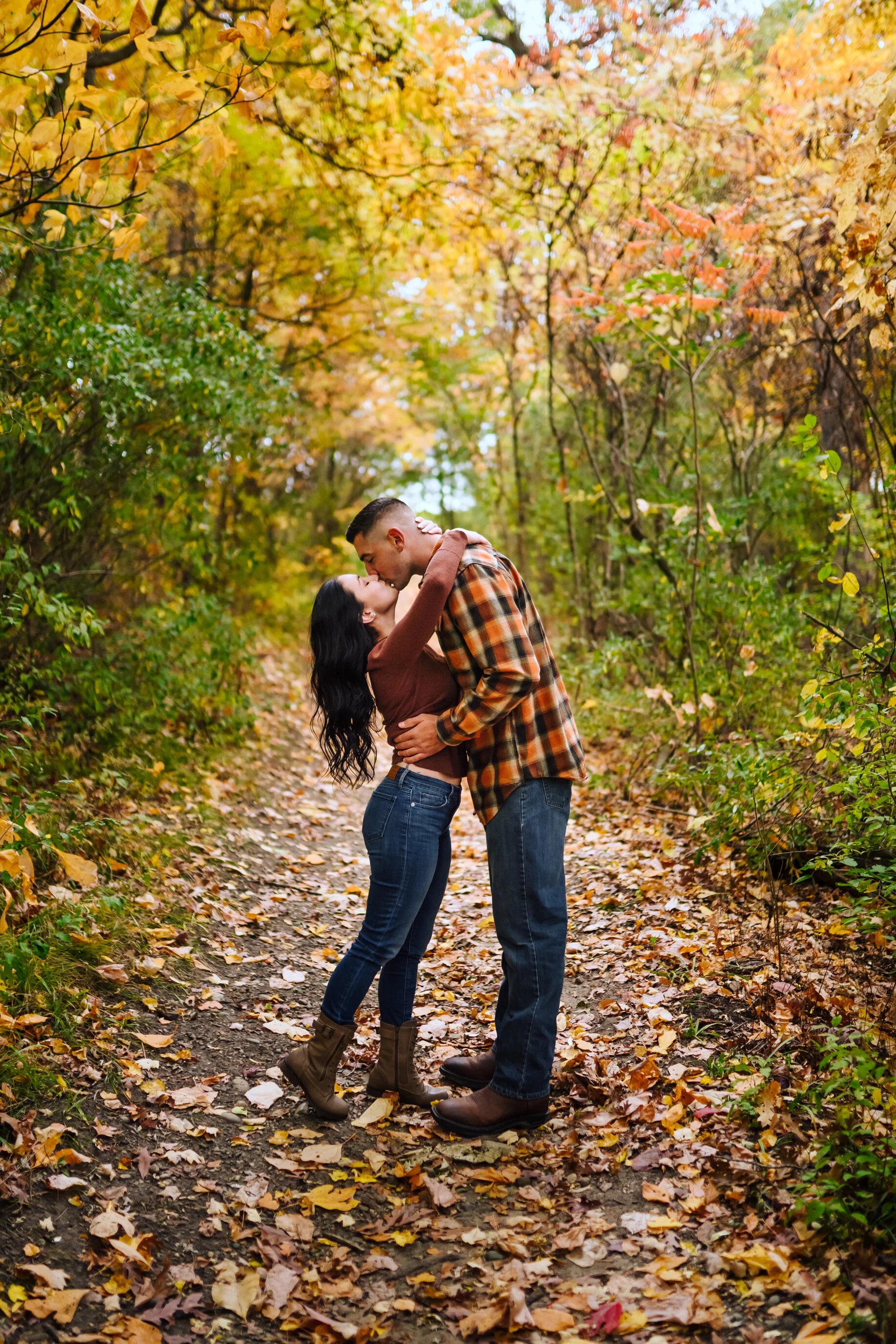 Outdoor Fall Engagement Photos