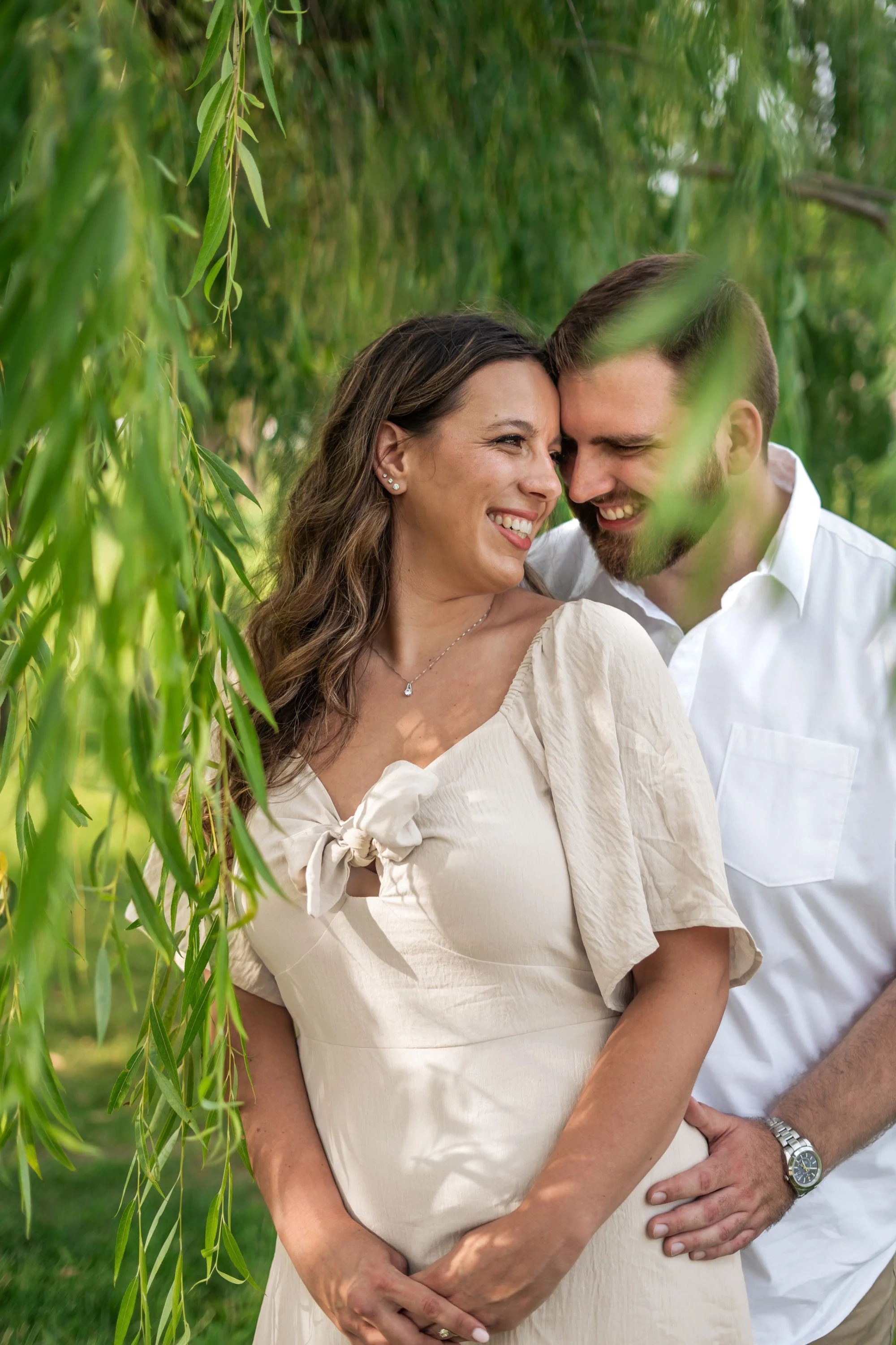  Nichole and Blake celebrated their outdoor summer engagement session at Belle Isle in Detroit, Michigan and were photographed by Pop Mod Photo wedding photographers Courtney Simpson and Ryan Garza. 